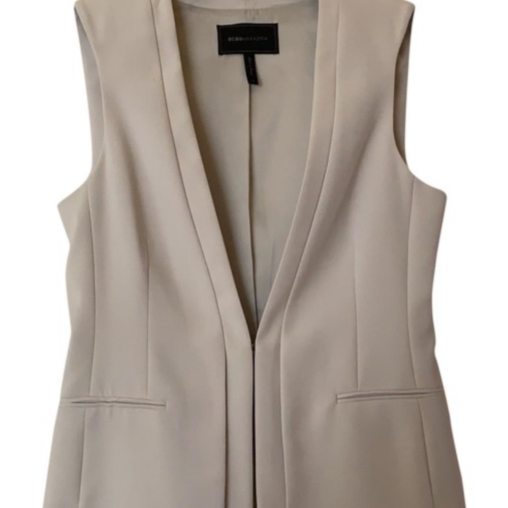 BCBGMAXAZRIA OFF WHITE VEST